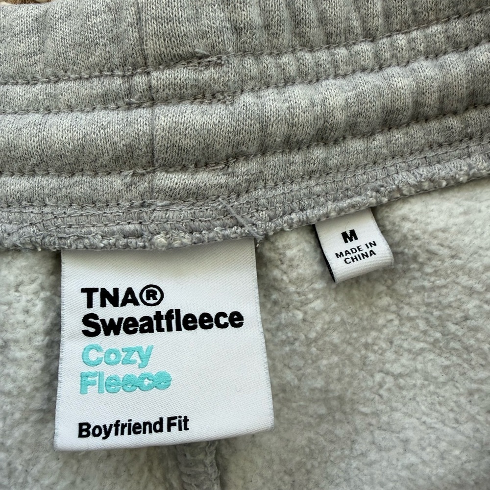 TNA Fleece Boyfriend Fit Lounge Shorts in Navy and Heather Gray Bundle - Picture 6 of 8